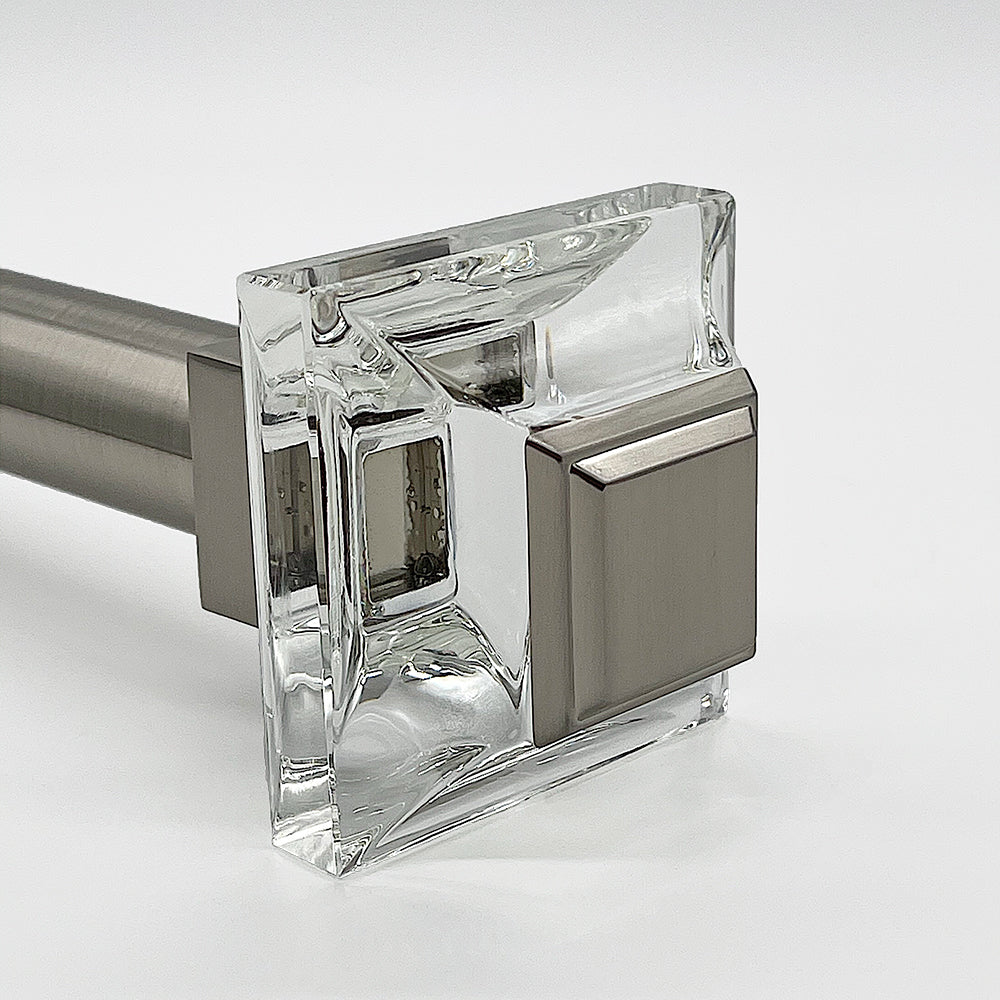 Metal Beveled Glass Square Finial