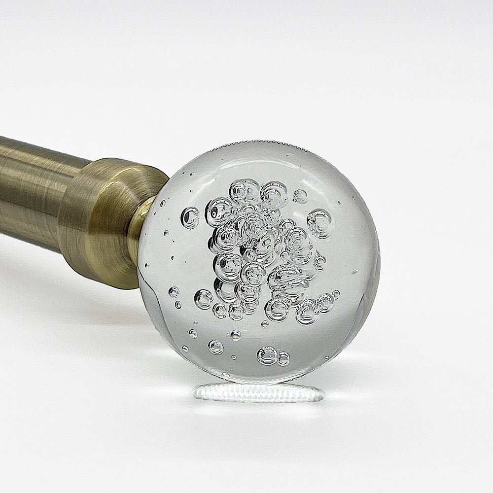 Metal Blown Glass Ball Finial