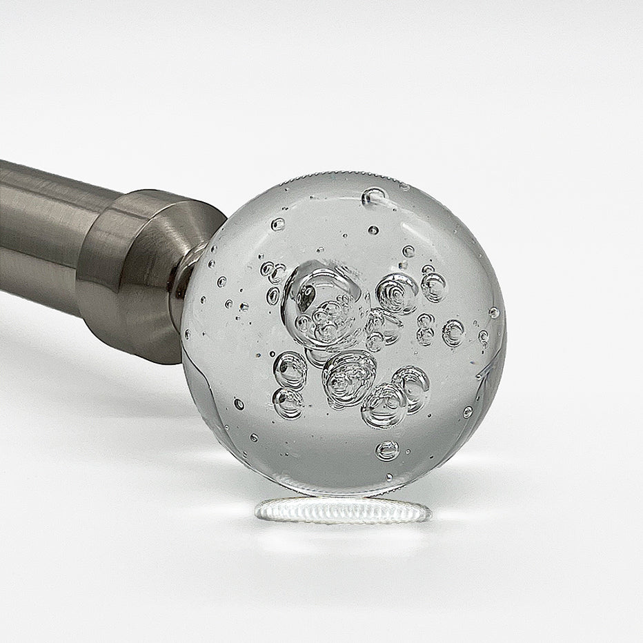 Metal Blown Glass Ball Finial