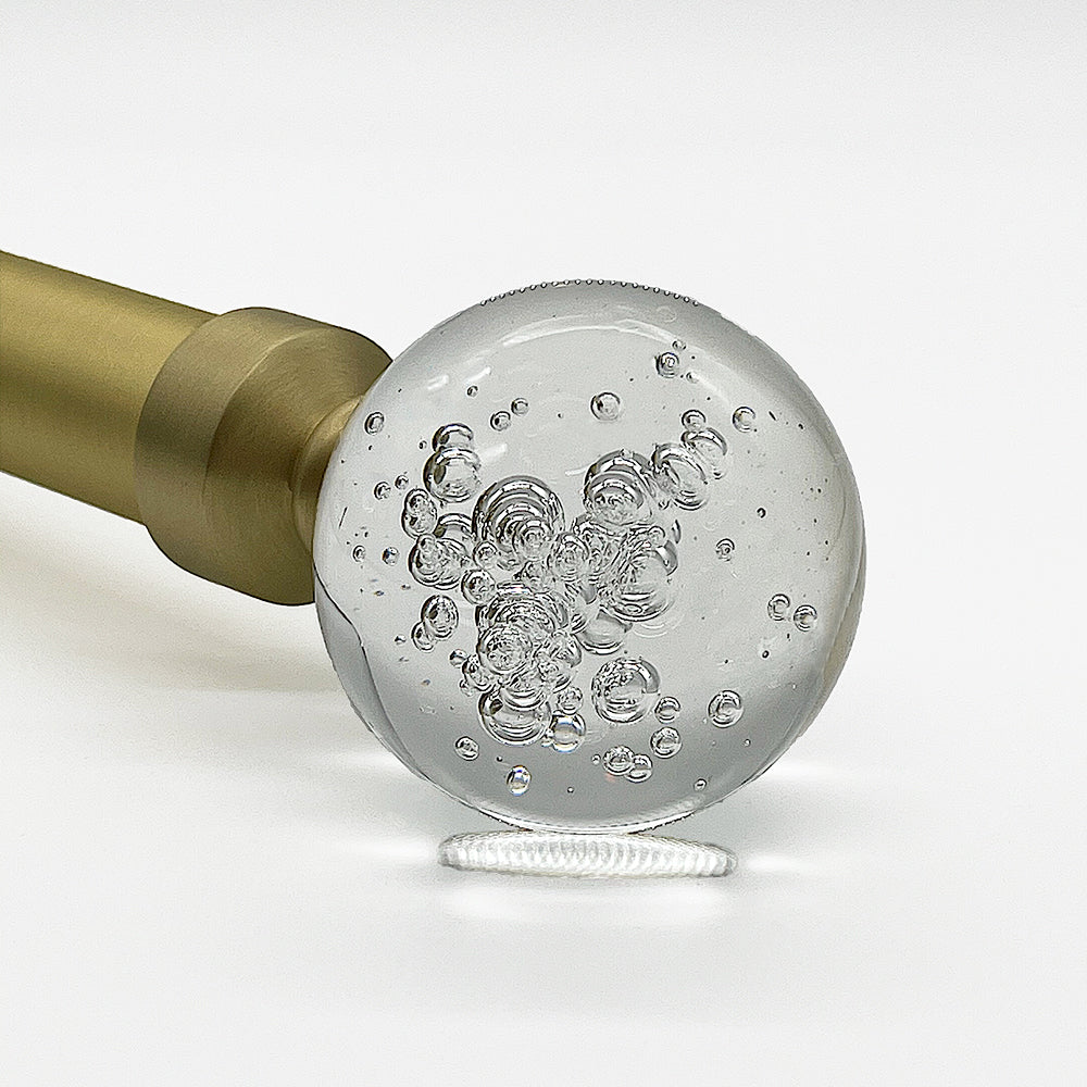 Metal Blown Glass Ball Finial